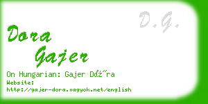 dora gajer business card